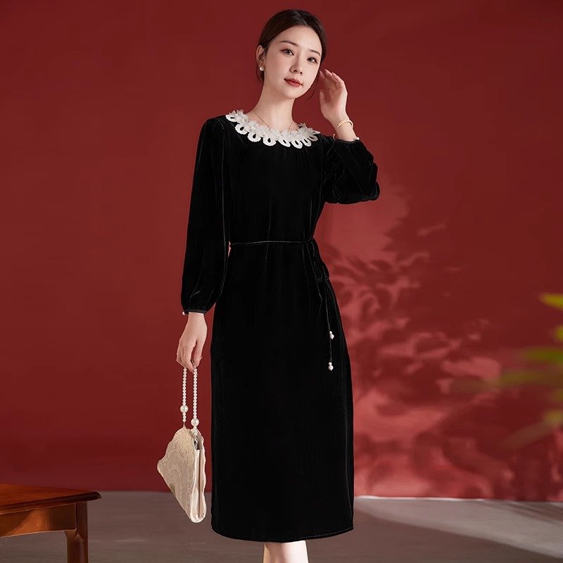 💫梦幻流转，真丝绒裙的浪漫演绎