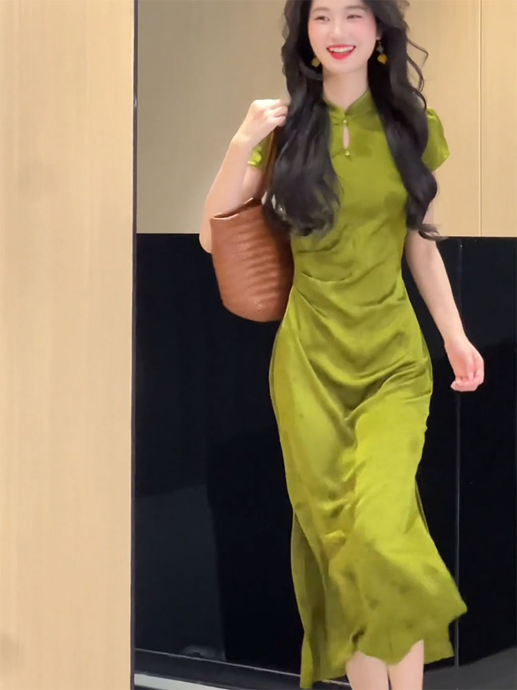 中式新中式连衣裙