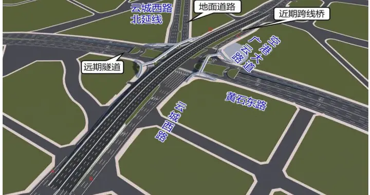 黄石东路一空港大道立交环评公示，预计2027年下半年建成通车