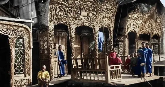 晚清民国广州老照片：珠江花船、广式三桅帆、中央公园、俯瞰珠江