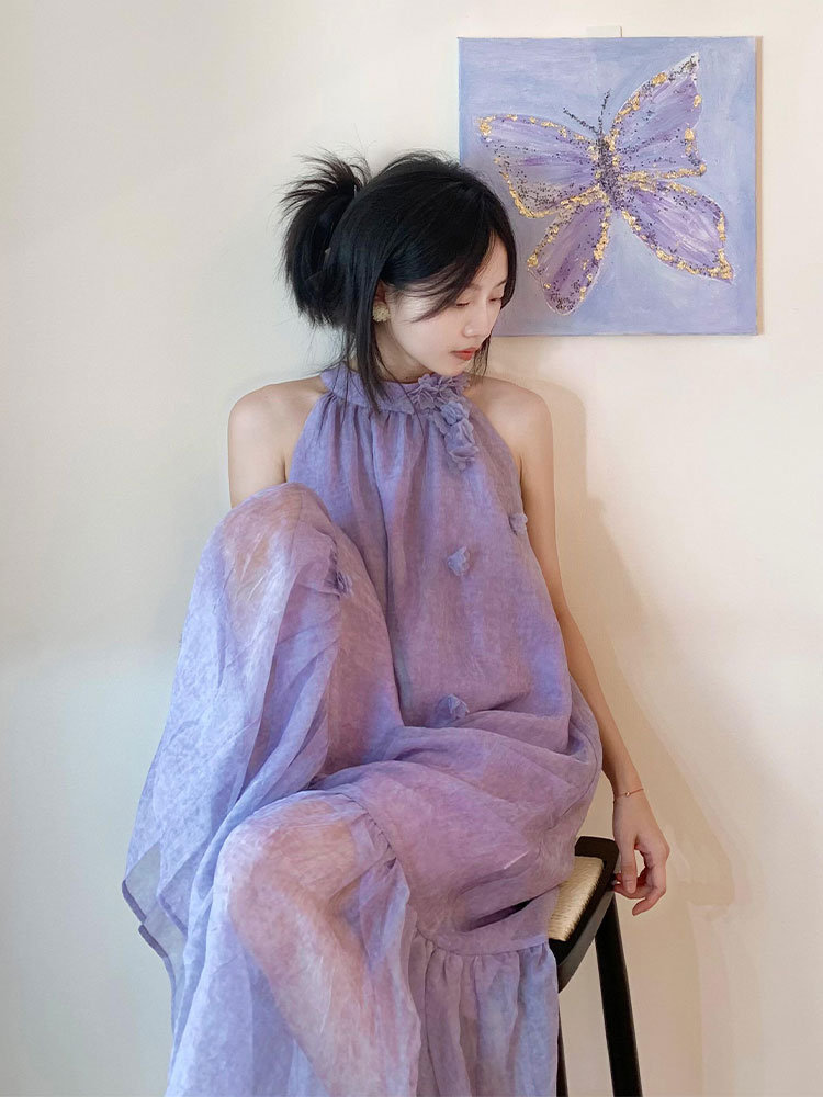 独特漂亮绝美气质高级感连衣裙女2025年夏季新款今年流行爆款裙子