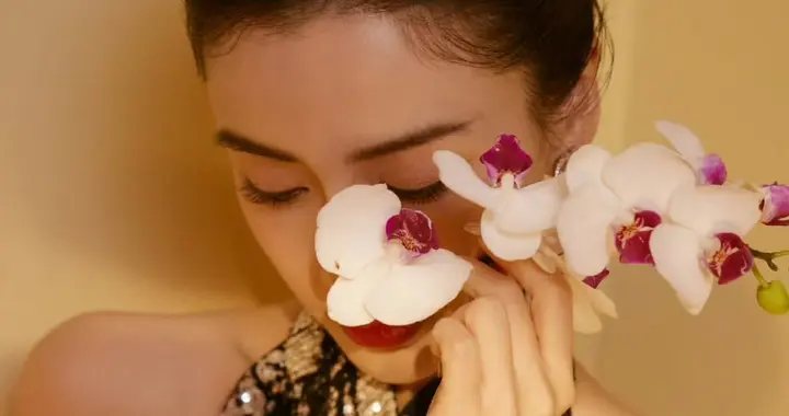 Angelababy这高冷感服气！妥妥的青瓷旗袍美人。