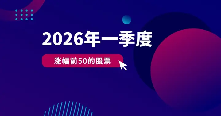 一季度收官！2026年一季度涨幅前50的公司都有哪些？
