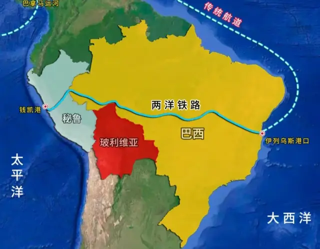 两洋铁路连接秘鲁和巴西，中巴商讨共建，这条铁路利大于弊