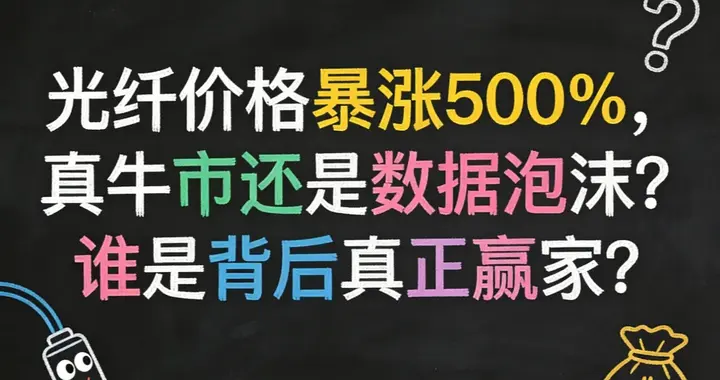 光纤价格暴涨500%，真牛市还是数据泡沫？谁是背后真正赢家？