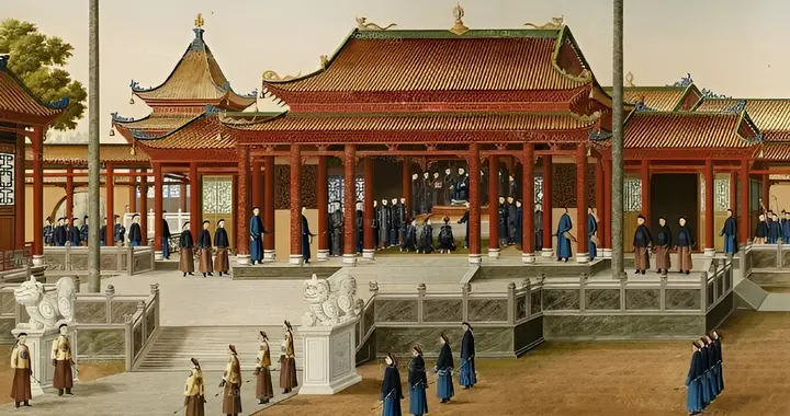 100多年前，清朝外销油画：皇帝如此接见大臣，夫妻卧房琴瑟和鸣