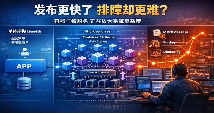 容器与云原生架构上线后发布更快，排障复杂度为何同步上升？