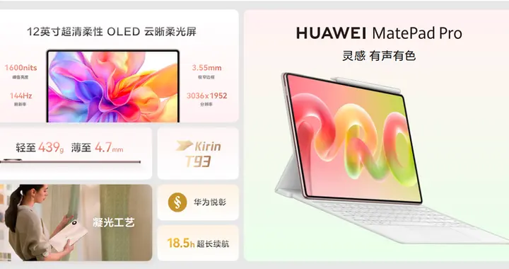 华为全新旗舰MatePad Pro正式发布：开启高效创作新篇