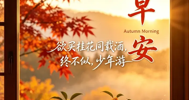 早安！秋日静美，微风轻拂，祝您心情美妙，生活幸福