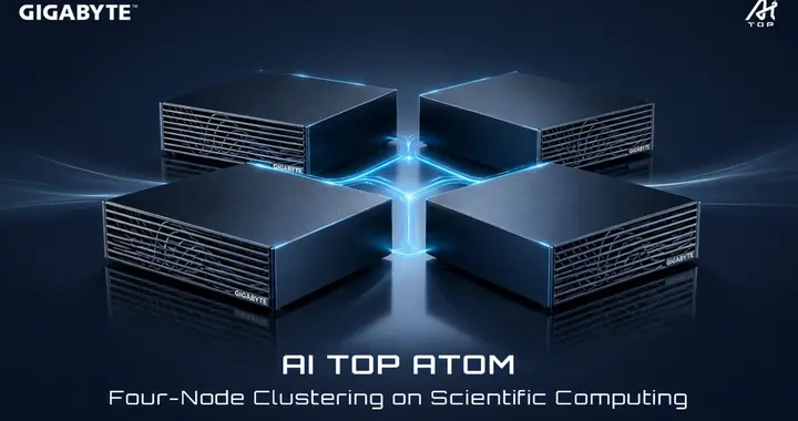 技嘉展示 AI TOP ATOM 四机串联集群，以科学运算验证地端 A...