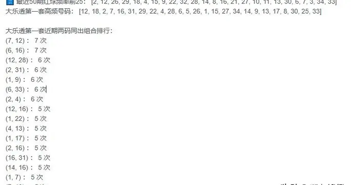 江东旭侯统计大乐透三套数据概览