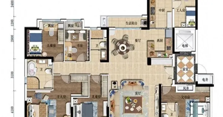 216㎡奢宅：开启理想生活新画卷