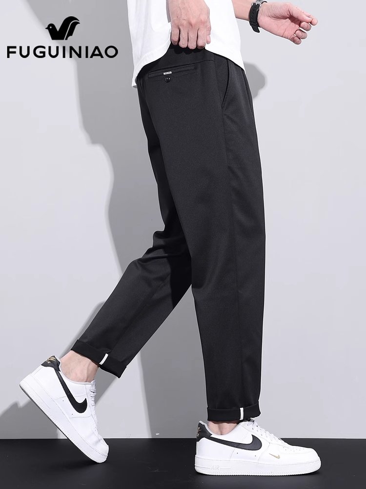 富贵鸟男士小脚九分裤