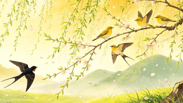 沉浮人生：：冬去山明水秀，下联：请