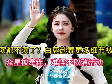 演都不演了？白鹿赴泰更多细节被扒，众星被牵连，难怪不取消活动