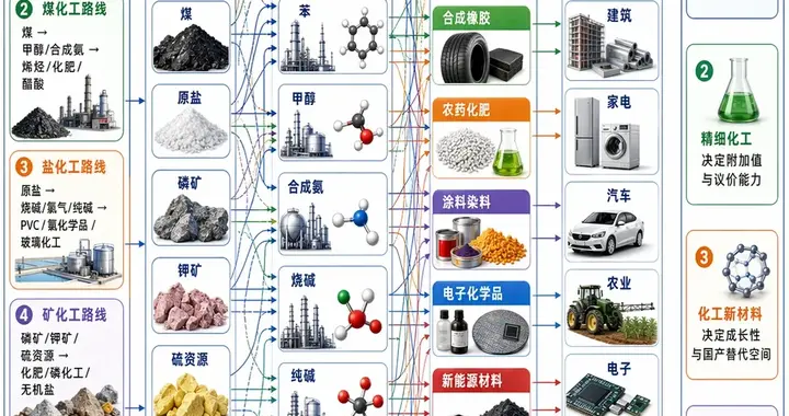 转发学习：化学原料产业链全景图