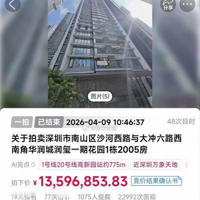 红河谷热海-乐乐：深圳的法拍市场，最近有