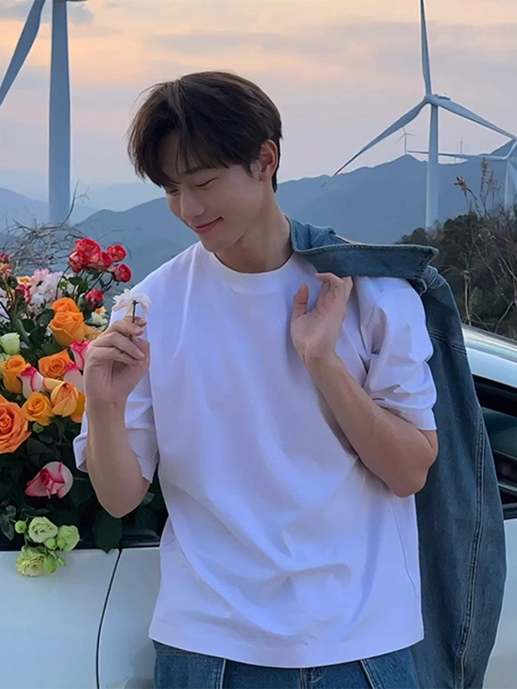 cleanfit白色短袖男款夏季美式重磅