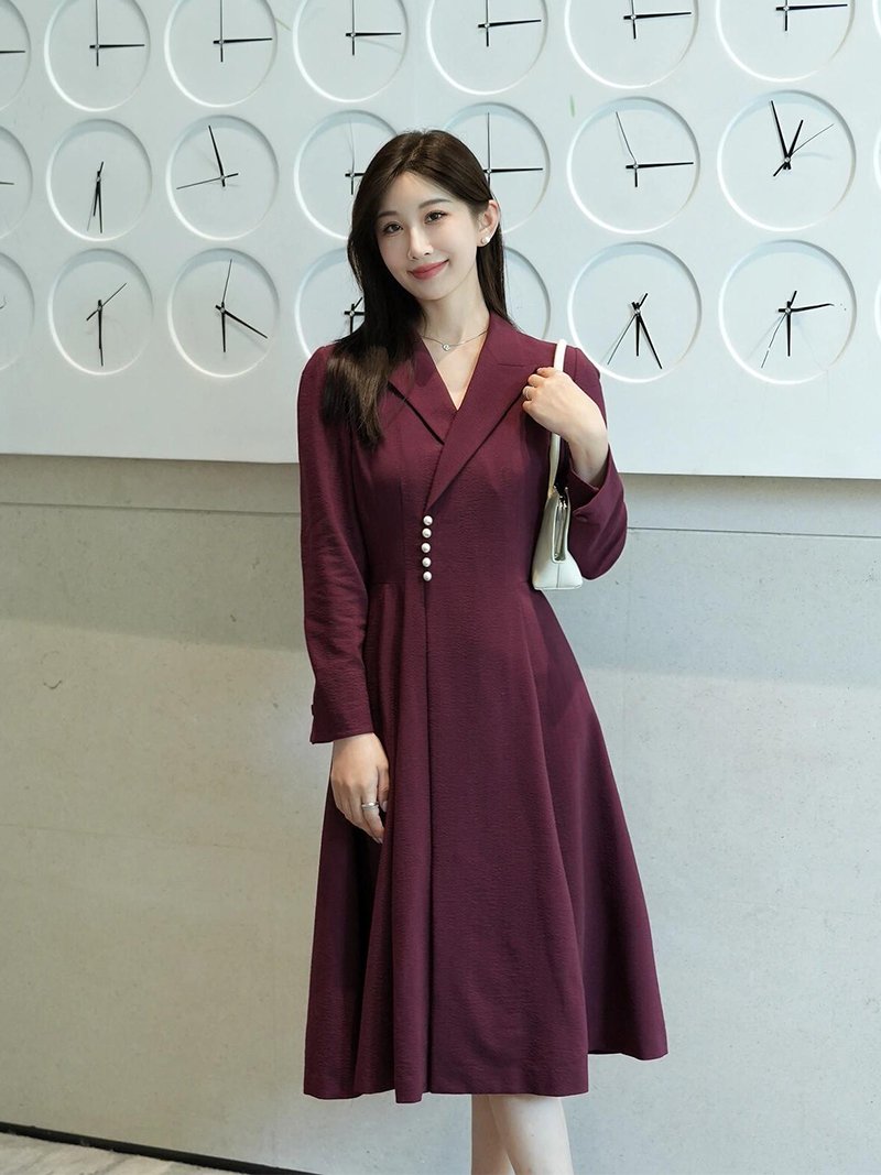 气质女神范结婚订婚礼服红色连衣裙减龄百搭