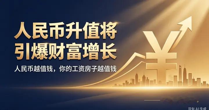 人民币升值可能引爆财富增长：人民币越值钱，你的工资房子越值钱