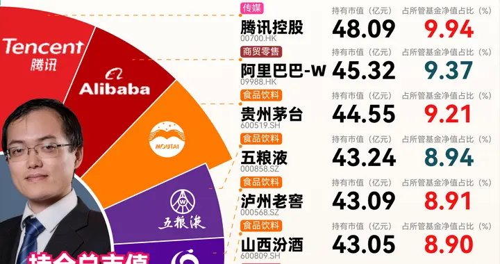 张坤最新持仓股票（张坤基金2025年度最新十大持仓股）