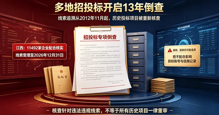 招投标开启13年倒查，工程圈迎来招投标专项大整治