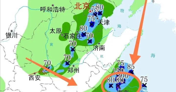 江苏省！新一轮降雨中心确定，明天～23日天气，大雨暴雨分布如下