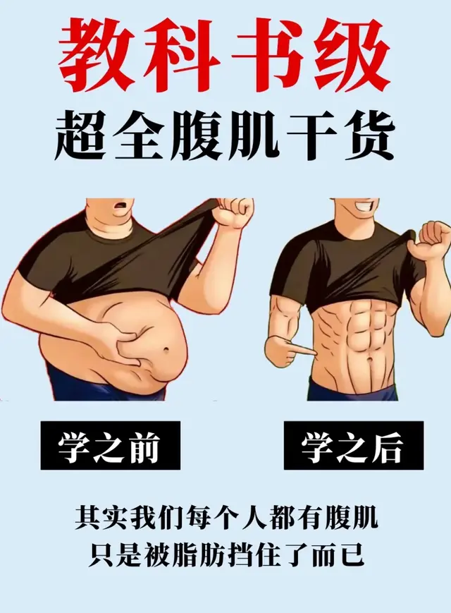 教科书级别的腹肌干货！减脂才是yyds！