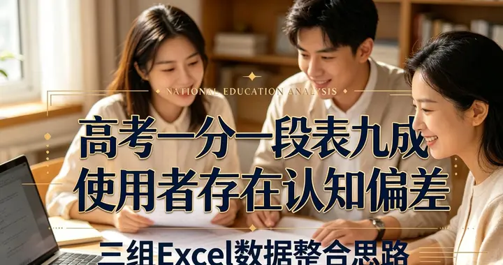 九成家长误用一分一段表，三组Excel数据，低分捡漏985志愿