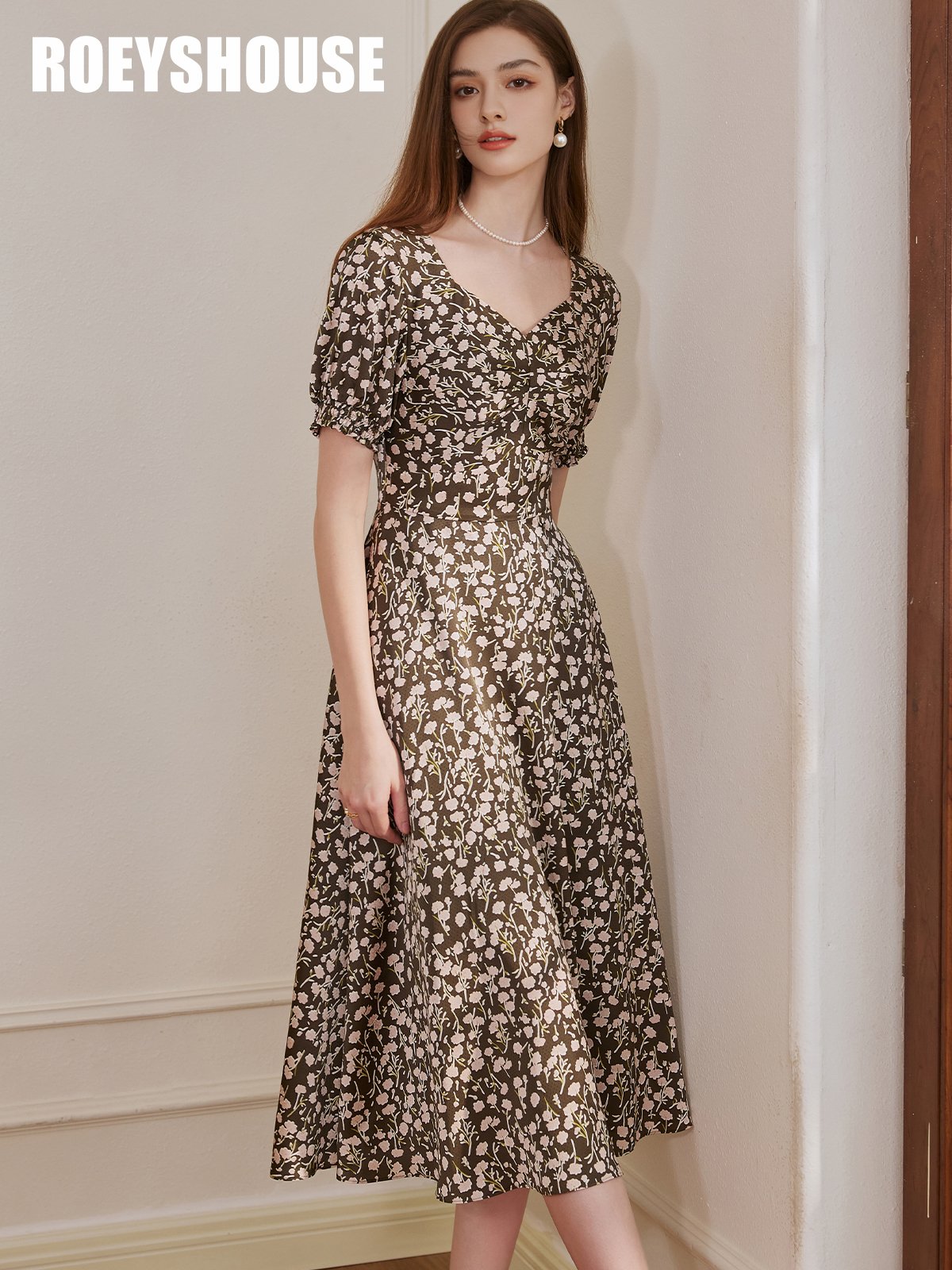 法式浪漫碎花茶歇裙，度假风必备