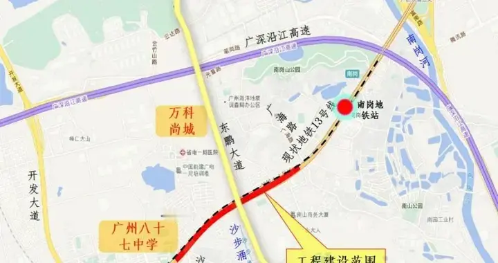 黄埔东路将新建东鹏大道隧道，总投资4.5亿元