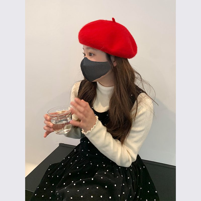冬季法式黑色波点金丝绒背心连衣裙子套装2024新款女秋冬款小黑裙