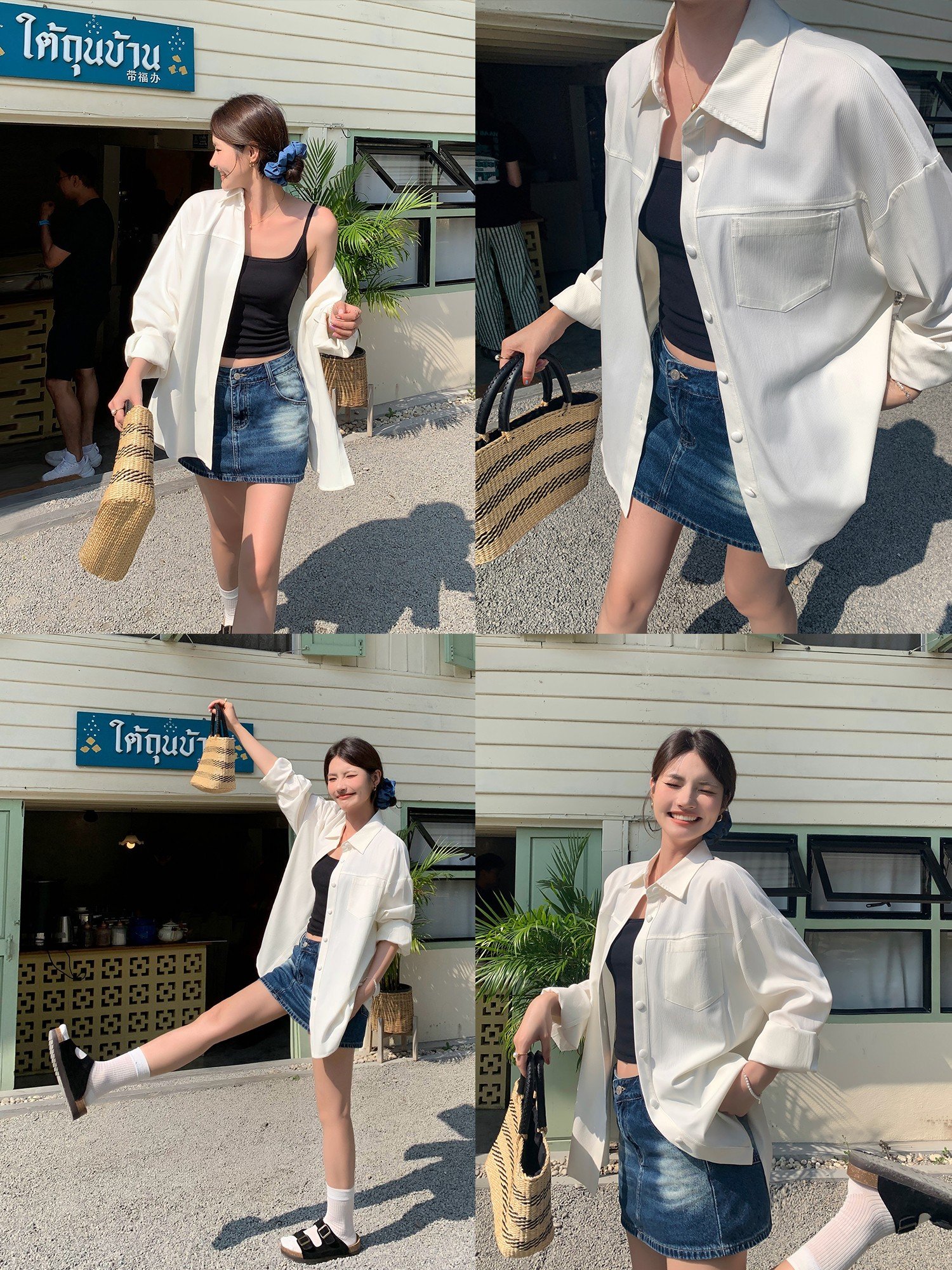 pusumede宽松计感小众长袖衬衫女