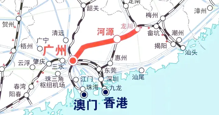 被低估的广河高铁：作为杭广主轴的它，是广州去往杭州最短路径!