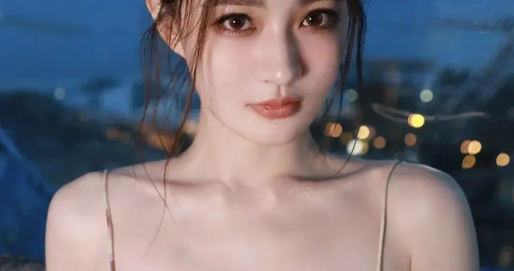 徐璐穿碎花吊带裙，直角肩天鹅颈太绝了! 网友：比甄玉娆还美