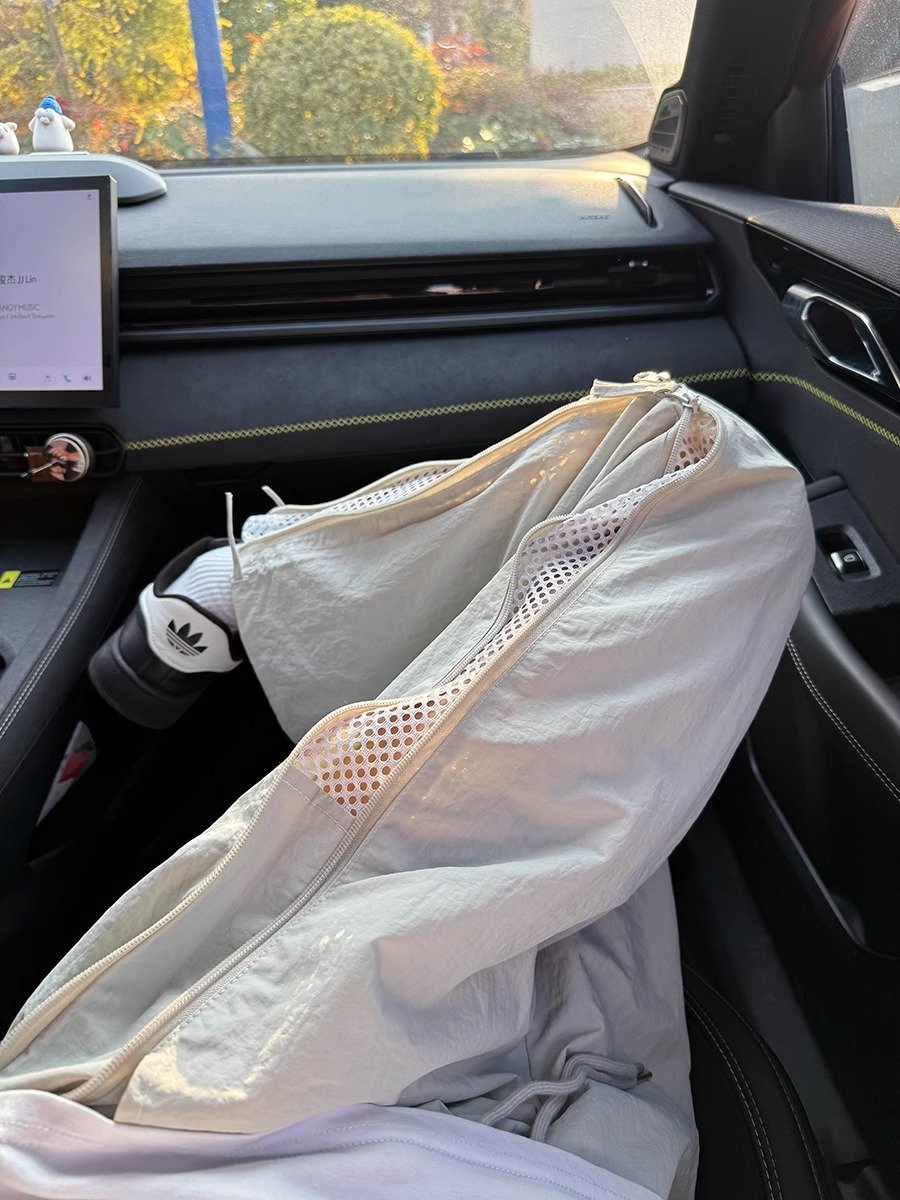 网状拉链裤子男夏季高级感垂感速干裤美式潮