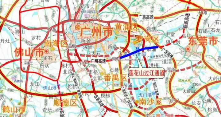 长28公里的莲花山过江通道总投资302亿，番禺东莞直通有何利好？