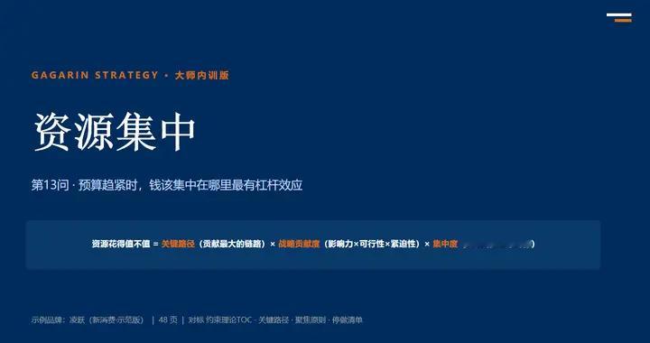 战略资源配置：预算减半，为何反而成了战略红利？