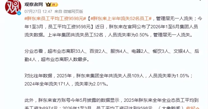 胖东来砸掉“铁饭碗”，流量反噬开始了！