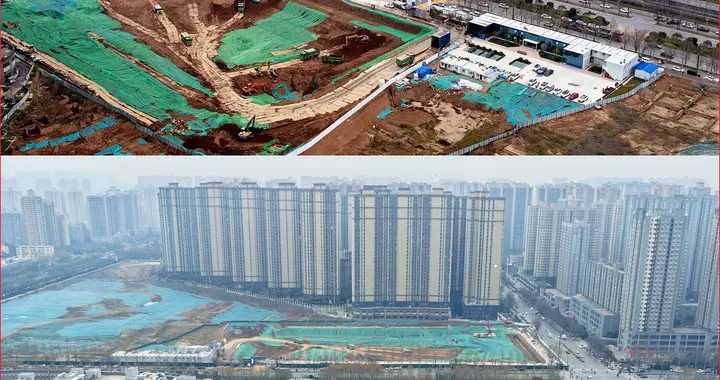 西安山姆全景航拍，大范围施工进行时