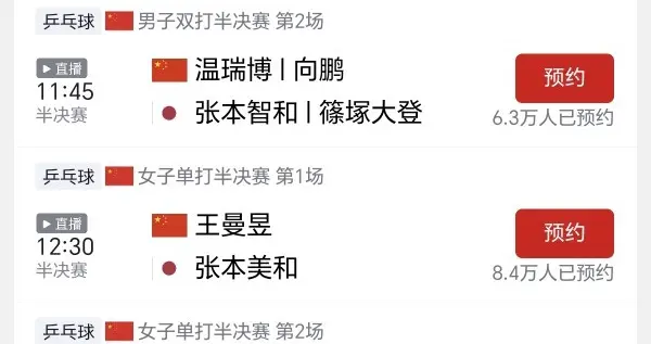 央视直播：亚运会乒乓球9月27日赛程，孙颖莎将对阵早田希娜