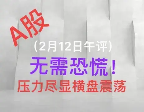 A股2月12日午评：压力尽显，横盘震荡，无需恐慌！