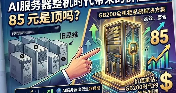 工业富联见顶了吗？AI服务器整机时代带来的价值重估，85 元是顶吗
