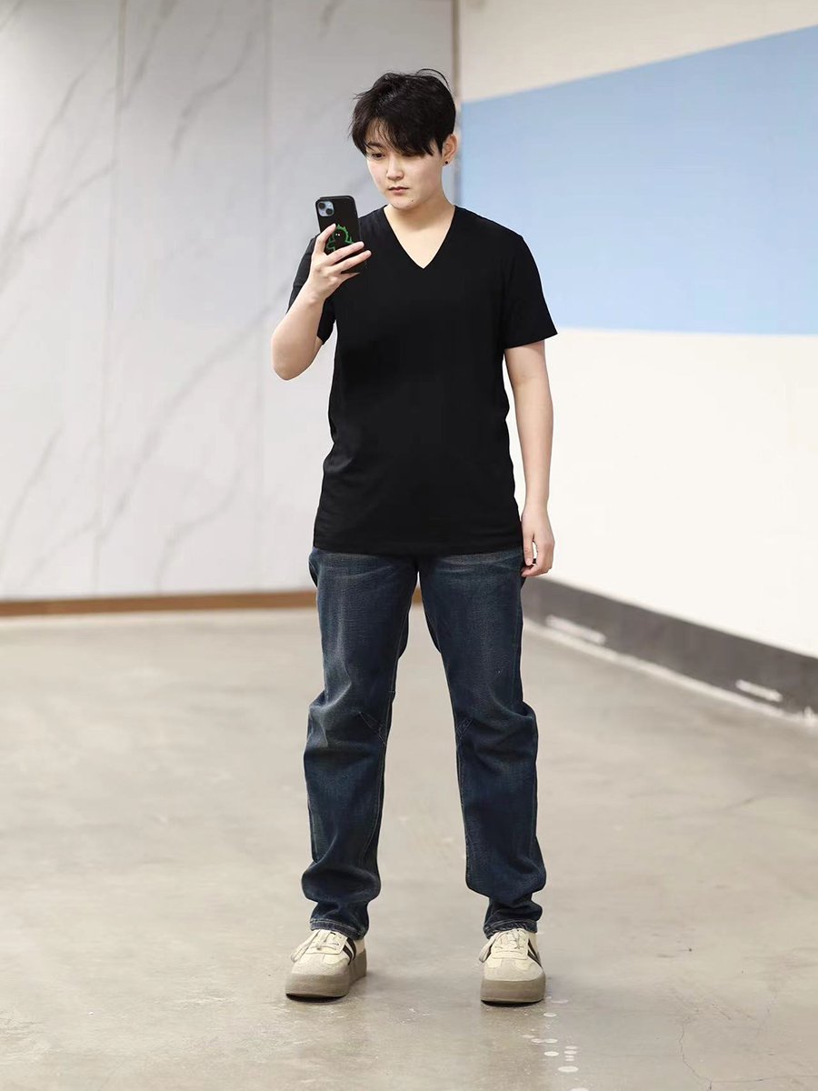 阿玛尼男女全棉V领短袖重磅T恤