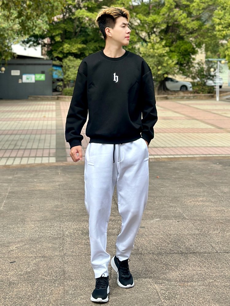 阿玛尼男士弹力棉质束脚宽松卫裤