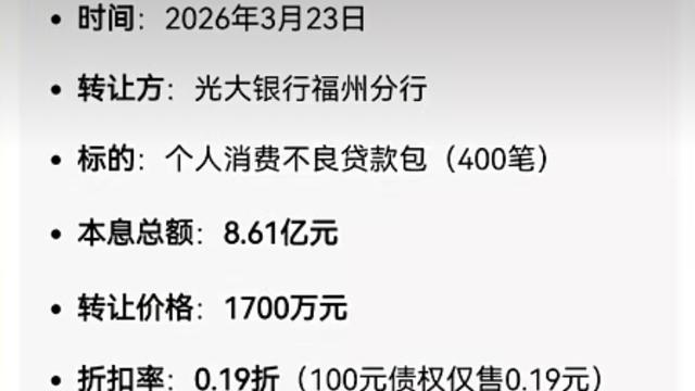 昆仑派：你的债务可能只值0.19折，关键