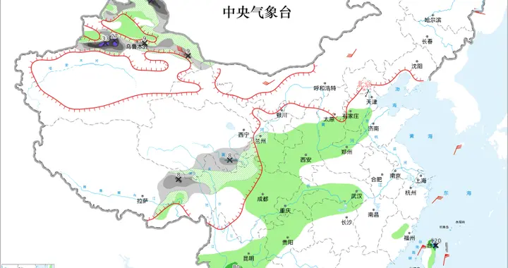 两预警齐发，中央气象台：今晚到明晚，云南、海南岛等地有短时强降水，新疆...