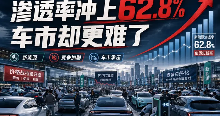 渗透率冲上62.8%，车市却更难了