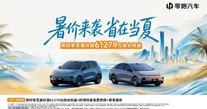 零跑7月全系购车权益发布 D99限时享至高价值61279元综合权益