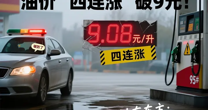 油价“四连涨”破9元！油车车主：这次真的破防了